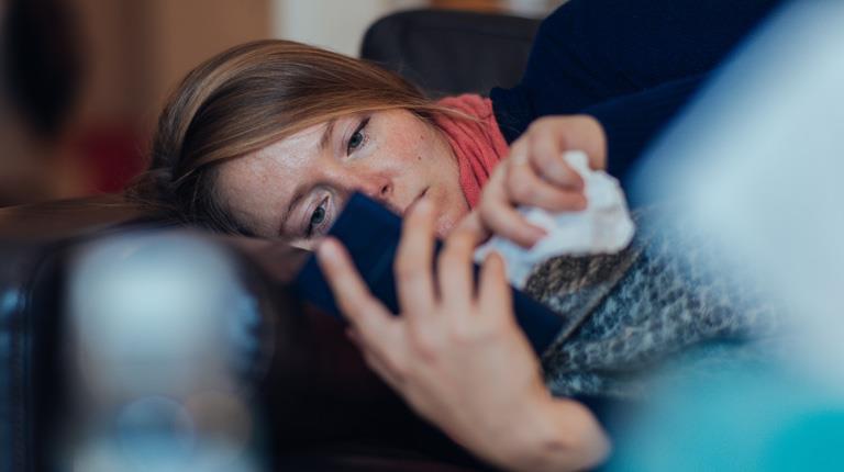 Woman on phone