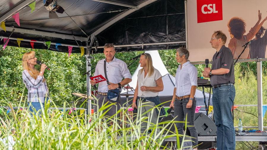 Begrüßung durch die CSL Geschäftsleitung in Marburg