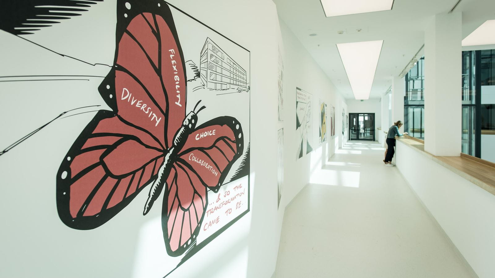 Exhibition space in the R&D building M600 in Marburg