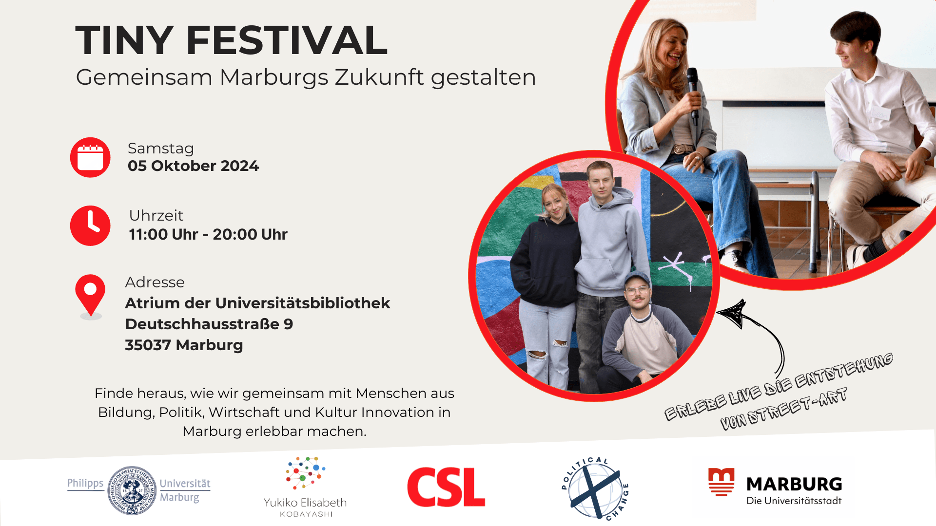 Flyer Tiny Festival Marburg GER