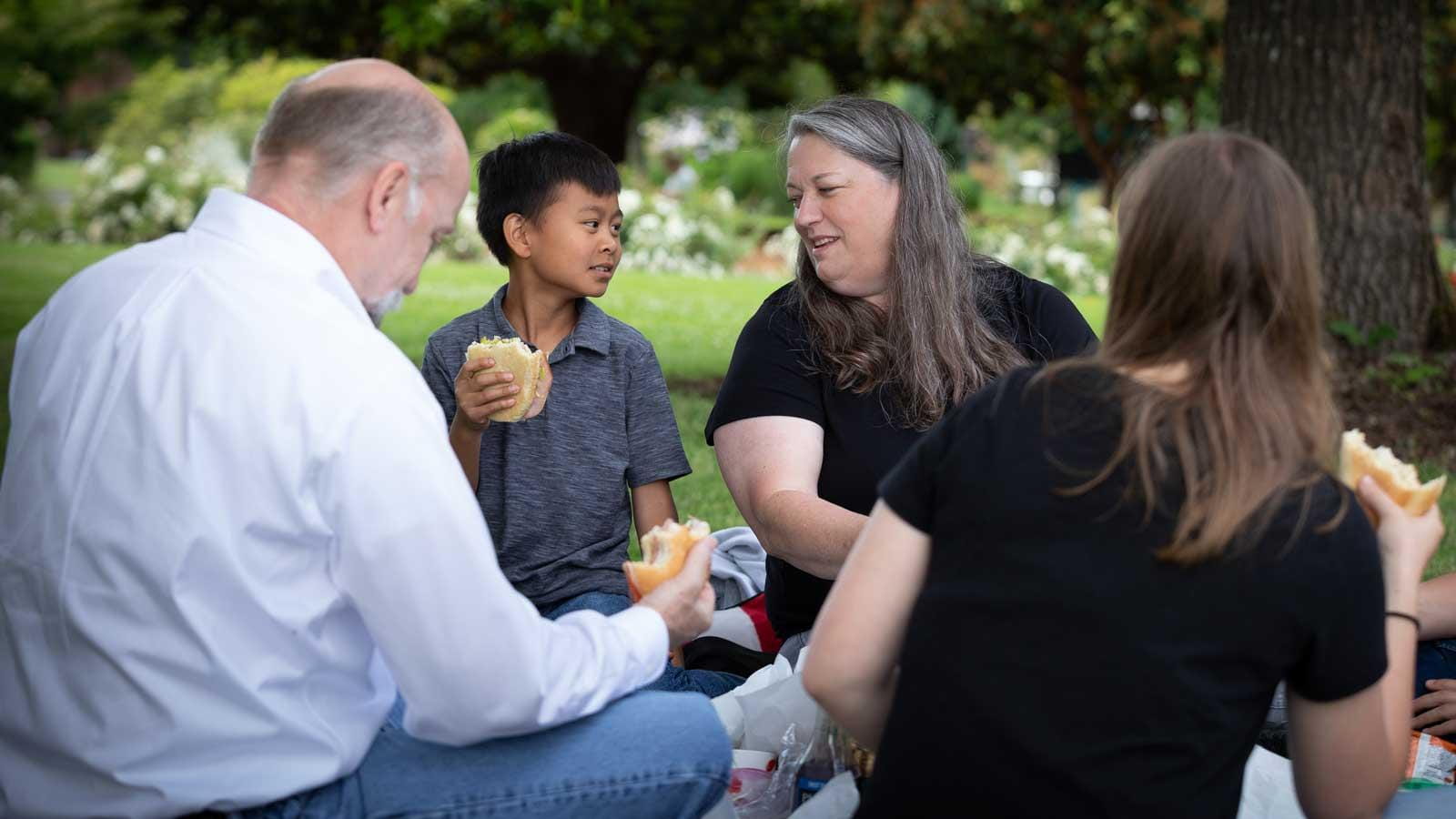 Smith family at a picnic