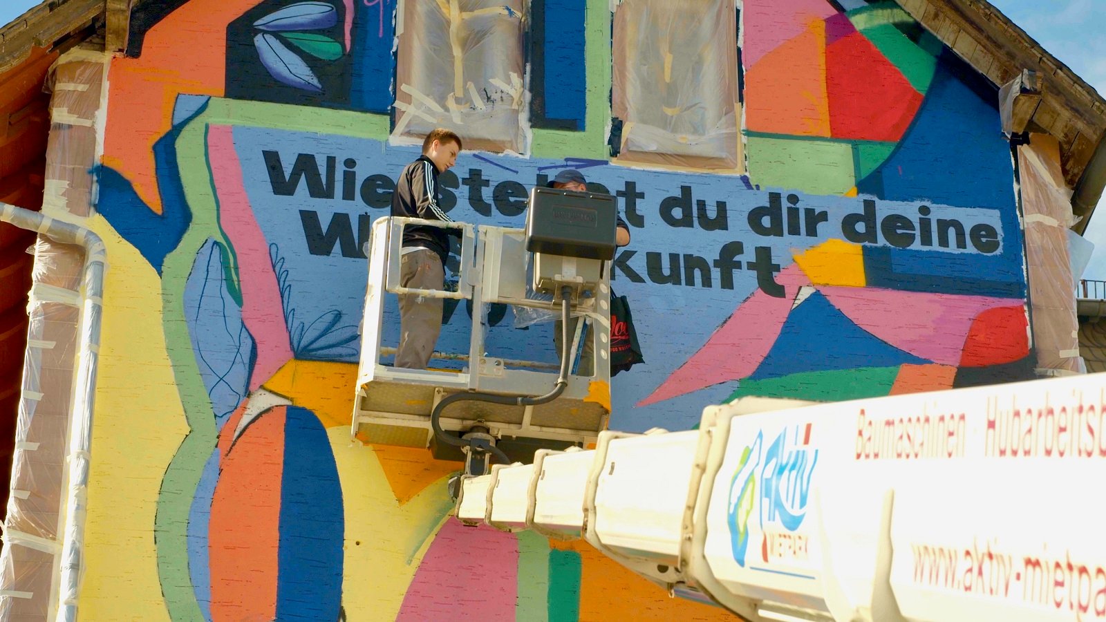 Mural am Tiny Festival Marburg vom 5 Oktober 2024