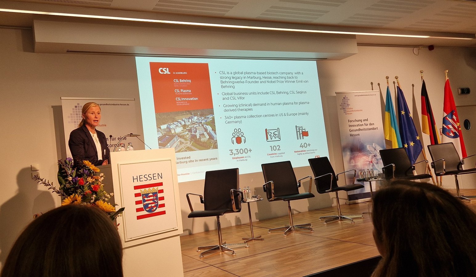 Martina Schneider präsentiert am IGH Event in Brüssel